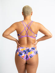 Issy Eco Friendly Strap Back Surf Bikini Top - Poppy
