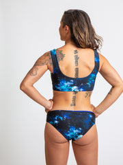 Amanda Reversible Moderate Bikini Bottom - Inner Stellar/Aurora Blue