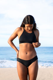 Alexa Eco Friendly Stay Put Bikini Top- Black