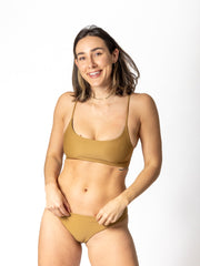 Jennifer Eco Friendly Cheeky Bikini Bottom - Bronze