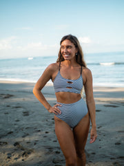 Nika Eco Friendly High Waisted Bikini Bottom - Clean Lines