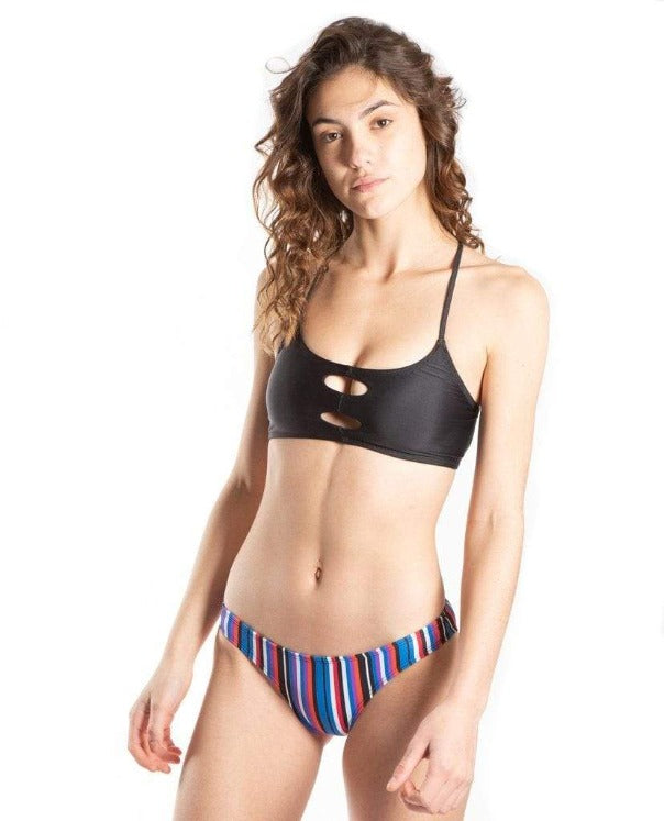 Claire Eco Friendly Adjustable Surf Bikini Top - Black